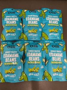 lot 12 image: The Only Bean Crunchy Roasted Edamame Beans Sea Salt 6-Pack