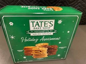 lot 22 image: Tates Bake Shop Holiday Assortment Cookies 13.5 oz Box