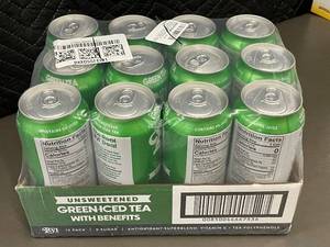 lot 52 image: The Ry Co Unsweetened Green Iced Tea 16 oz - 12 Pack