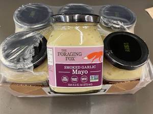 lot 96 image: The Foraging Fox Smoked Garlic Mayo 6-Pack, 9.2 oz Jars (BB 092924)
