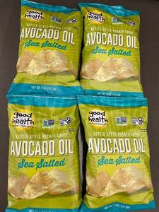 lot 98 image: Good Health Avocado Oil Sea Salted Kettle Style Potato Chips 5 oz (4 Bags)