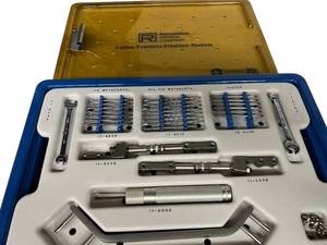 lot 74 image: Richards Colles Legacy Orthopedic Set Fracture Fixation System - Bridges Fracture Sites or Stabilize Fragments, Specialized Drill Bits Ensure Precise Placement of Hardware - Great Condition