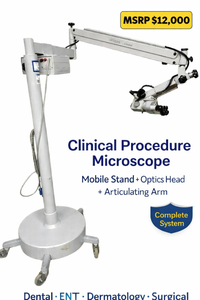 MSRP $12,000 Endure Medical OPTIQUE Clinical Surgical Procedure Microscope System, Mobile Floor Stand w/Articulating Arm &amp; Binocular Optics, Professional Exam Magnification for Dental ENT Dermatology Clinics&nbsp;