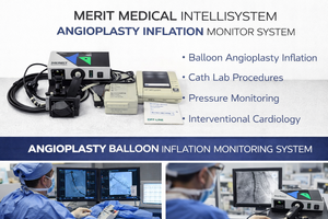 lot 43 image: MSRP $6,000 Merit Medical Intellisystem Inflation System Monitor setup Angiography &amp angioplasty balloon inflation monitoring. Includes control unit, HP M1020A interface module, DPU-411 thermal printer, cables, power supply &amp manual Works Great