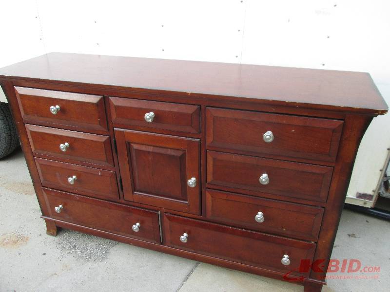 lot 1 image: Wooden dresser 64 long 38 tall 18...