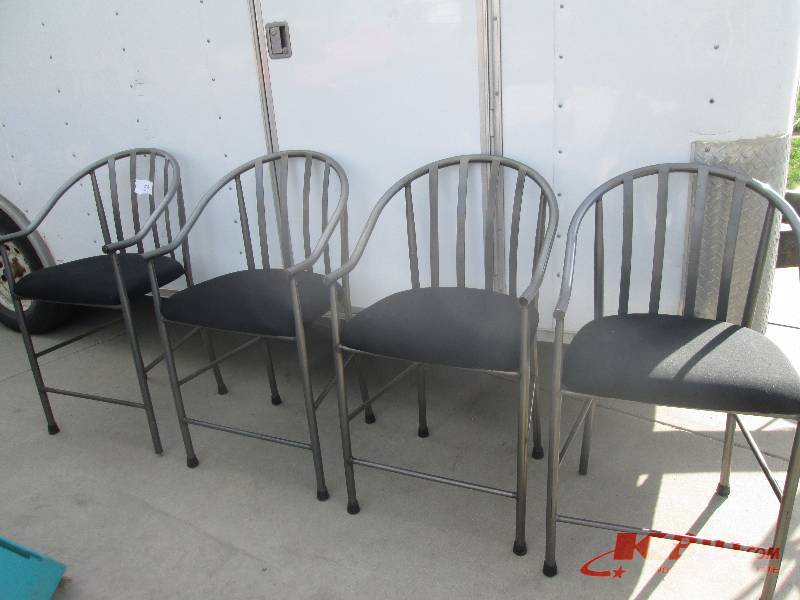 lot 59 image: set of 4 patio chairs black colored...