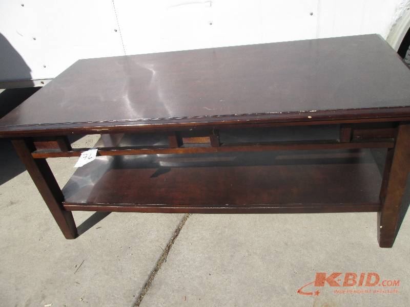 lot 76 image: wooden coffee table 4 long, 2acro...