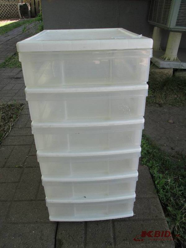 lot 85 image: 6 drawer plasic storage unit...