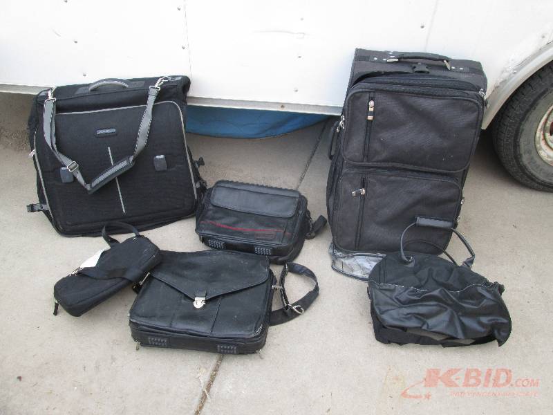 lot 88 image: lot of luggage and computer carry b...
