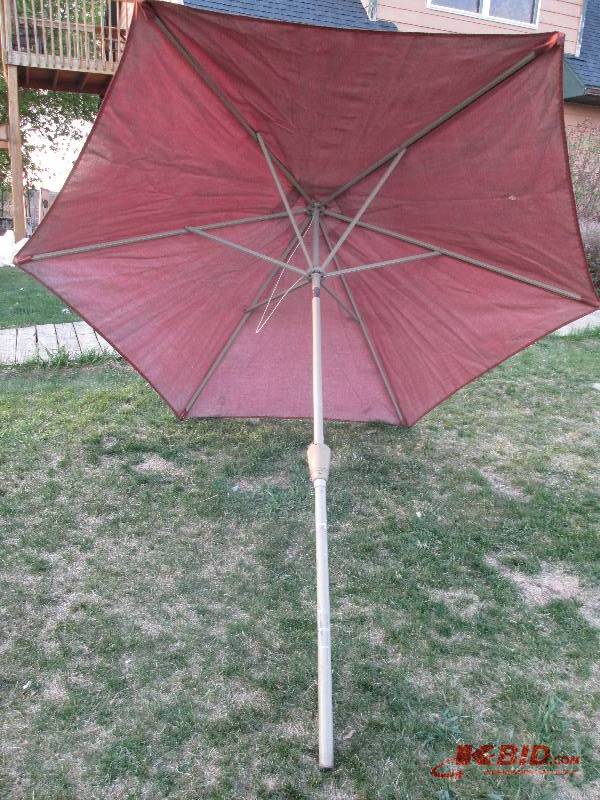 lot 93 image: patio umbrella- dark red...