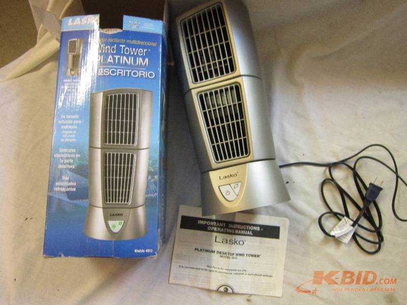 lot 117 image: Lasko platinum desktop wind tower w...