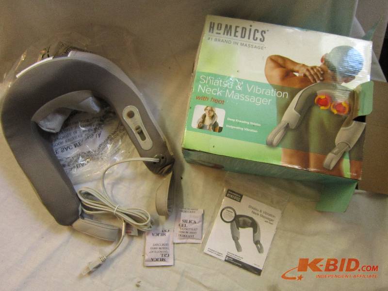 lot 118 image: homedics shiatsu and vibration neck...