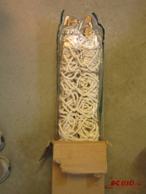 lot 133 image: 55 x 82 cotton rope hammock ...