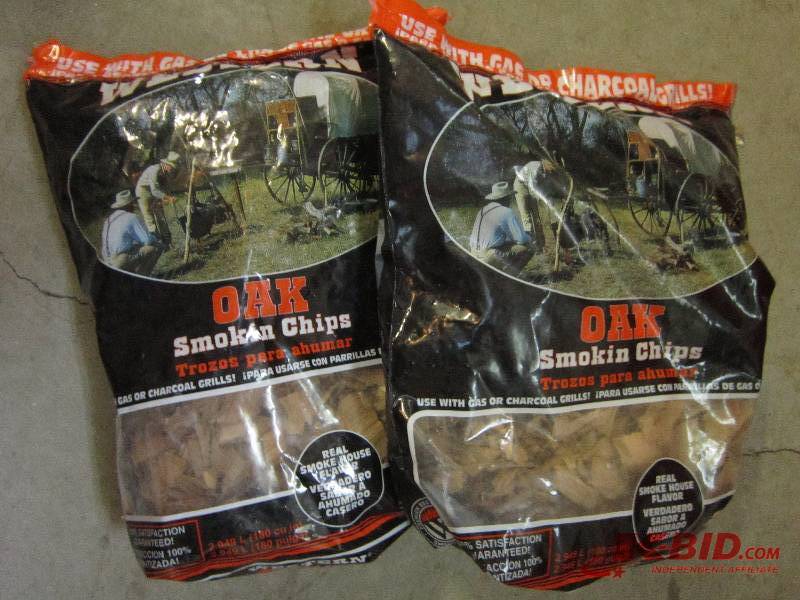 lot 181 image: 2 bags oak smokin chips ...