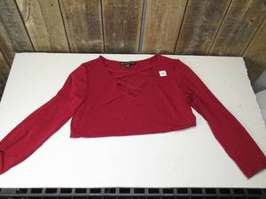 lot 64 image: Pamela McCoy - Red Long Sleeve Shirt Size Medium