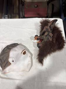 lot 2490 image: Costume Masks Human & Werewolf