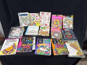 lot 2557 image: Lot of 16 Adult Coloring Books