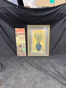 lot 2563 image: Two Framed Art Pieces