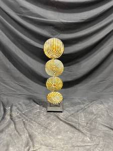 lot 2569 image: Geometric Metal Sculpture