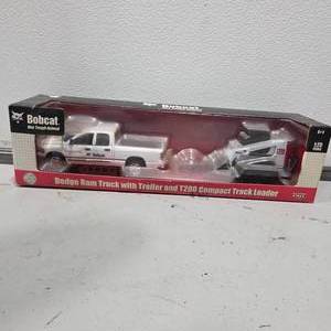 Bobcat Truck, Trailer and Skid Model Set