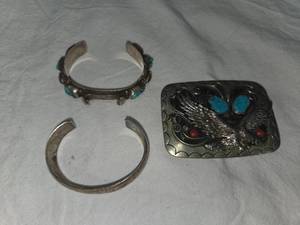 Southwestern Bracelets and Belt Buckle