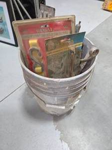 Bucket of random hand tools