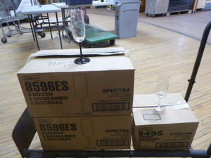 lot 23 image: 58 Libbey Fluted Glasses