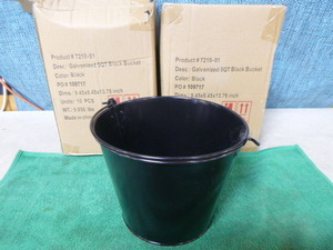 10 Galvanized Black Ice Buckets