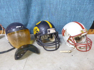 lot 67 image: 3 Vintage Helmets