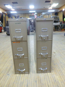 lot 96 image: 2 3-Drawer File Cabinets