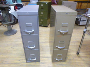 lot 97 image: 2 3-Drawer File Cabinets
