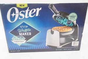 lot 50 image: NEW Oster Flip Waffle Maker