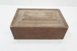 lot 73 image: AntiqueVintage Wooden Box