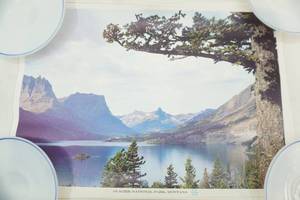 lot 94 image: Vintage Picture Print Glacier National Park, Montana