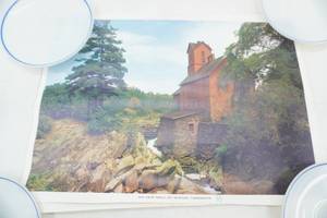 lot 98 image: Vintage Picture Print An Old Mill in Scenic Vermont