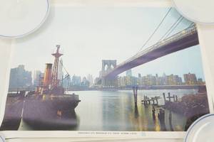 lot 101 image: Brooklyn Bridge in New York City 11x15.5