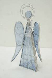 lot 127 image: Wire & Glass Angel Tea-Light Figurine