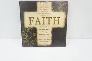 lot 158 image: Faith light-up wall hanging 11.25x11.25