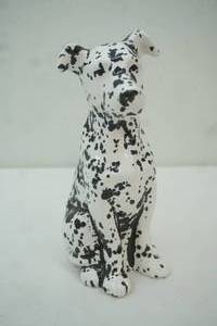 lot 203 image: vintage ceramic Dalmation figurine 9 tall