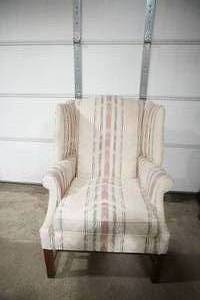 lot 304 image: Queen Anne Style Wingback Armchair