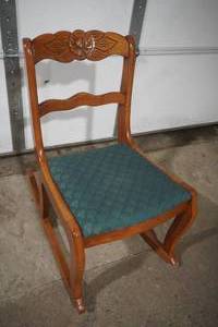 lot 311 image: Vintage Duncan Phyfe-style rocking chair
