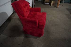 lot 313 image: Vintage Red Swivel Rocker