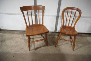 lot 320 image: Chairs 2 wooden good condtion
