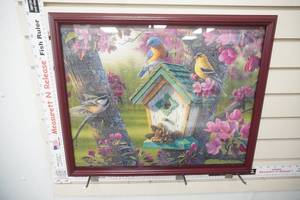 lot 326 image: Framed Puzzle  Springtime Beauty by Kim Norlien 18x22