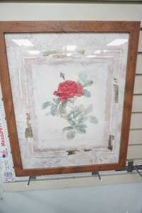 lot 328 image: Reproduction Framed Print Rose Pastiche II by Susan Davies 22x18