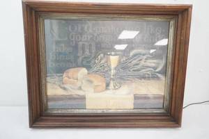 lot 334 image: Vintage Bread of Life framed art print