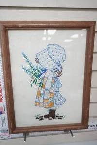 lot 341 image: 16x 13 Vintage Framed Embroidery Art