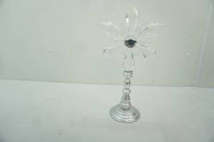 lot 352 image: Collectible Acrylic Snowflake LED Tabletop Decor 15tall 8 wide