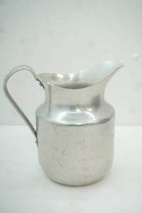 lot 374 image: Vintage Aluminum Pitcher 8.5 tall