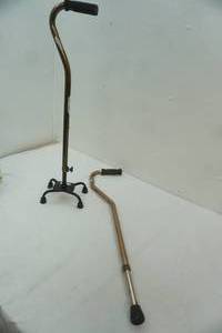 lot 457 image: 4 Footed Cane & 1 footed cane